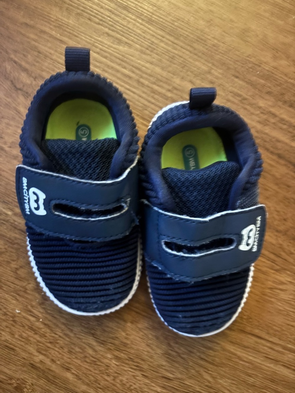 BMCityBM Navy Blue Baby Walker Sneakers with Easy Hook-and-Loop Strap